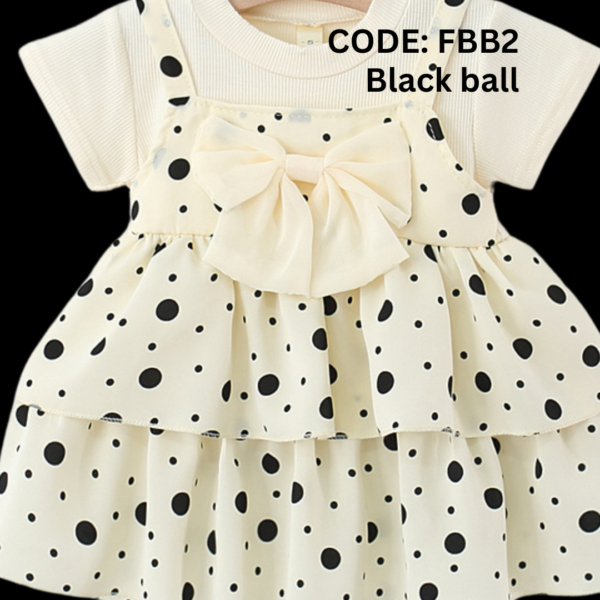 বাচ্চাদের চায়না ফ্রক – CODE: FBB2 (Black ball)