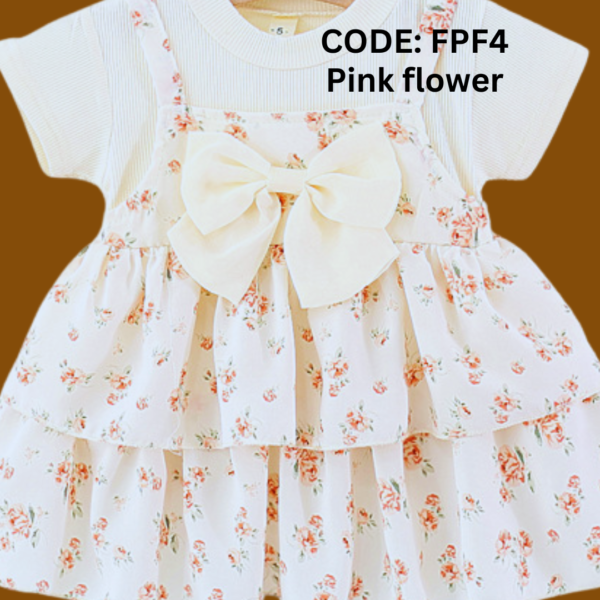 বাচ্চাদের চায়না ফ্রক –  CODE: FPF4 (Pink flower)