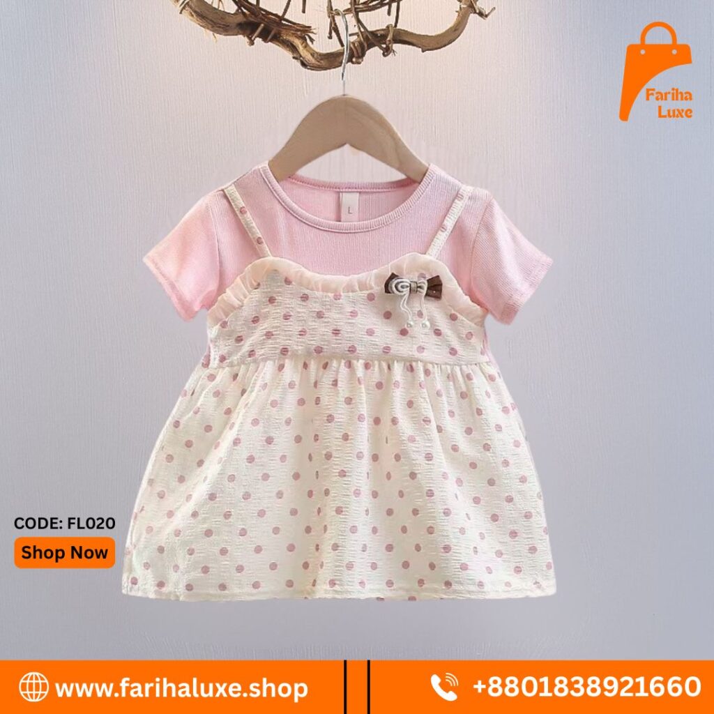 Pink & Polka Dot Baby Layered Dress