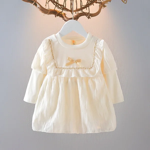 🌟 New Arrival – Premium White Baby Girl Dress! 🌟 (Code: FL66) 💟